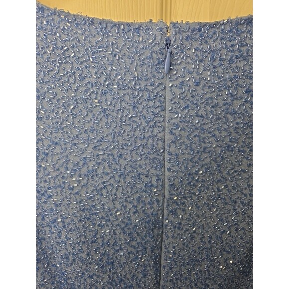 JKara New York Formal Gown 2 P Periwinkle Empire Waist Beaded Hoco Wedding Dance - Picture 7 of 10